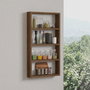 Hanah Home Estantería de Pared Nogal - Elegante y Versátil Estante de Pared para Hogar, 43.2x80x9 cm