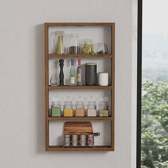 Hanah Home Estantería de Pared Nogal - Elegante y Versátil Estante de Pared para Hogar, 43.2x80x9 cm Hanah Home Estantería de Pared Nogal - Elegante y Versátil Estante de Pared para Hogar, 43.2x80x9 cm