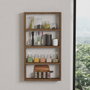 Hanah Home Estantería de Pared Nogal - Elegante y Versátil Estante de Pared para Hogar, 43.2x80x9 cm