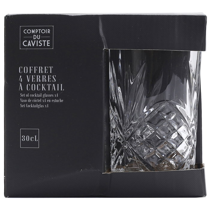 Cook Concept Juego de 4 Vasos Altos de Cóctel 300 Ml Colección Cocktail