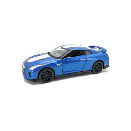 DEQUBE Nissan GT-R 1:32 Pullback Azul D00380 Coche a Escala Die-Cast de Metal para Colección