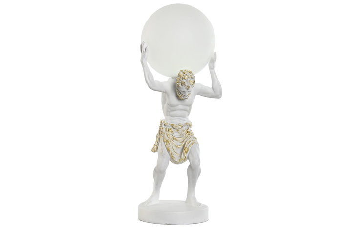 DKD Home Decor Lámpara de Sobremesa Atlas Blanco DKD Home Decor Lámpara de Sobremesa Atlas Blanco