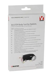 Kruuse Buster Body Suit Para Conejos XXXS Negro Talla 22cm