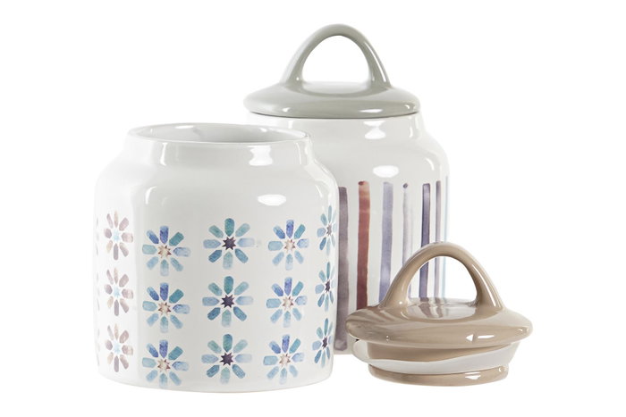 DKD Home Decor Botes de Gres Africa Mate Surtido de 2 Colores