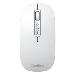 COOLBOX Ratón Inalámbrico W02-IA 1600 DPI Blanco IA Copilot Recargable
