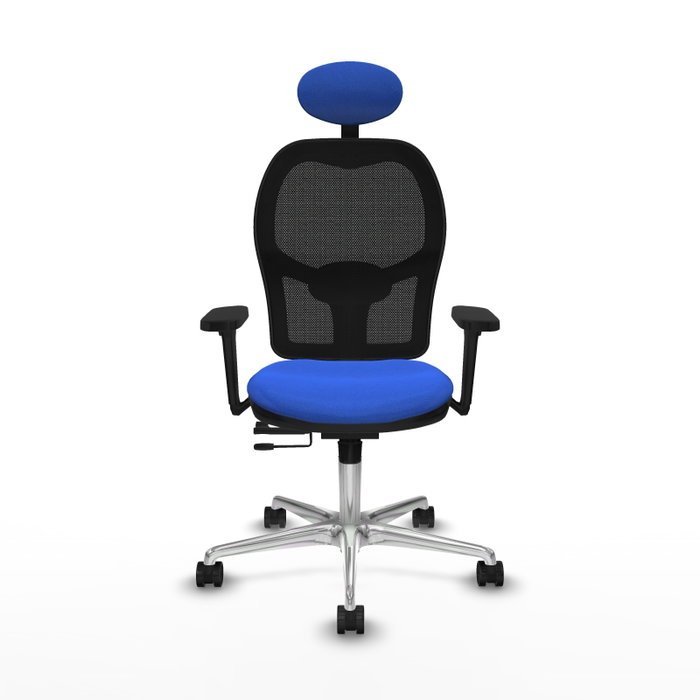 PIQUERAS Y CRESPO Silla de oficina Jorquera Azul/Negro con mecanismo Sincro/Traslack