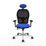 PIQUERAS Y CRESPO Silla de oficina Jorquera Azul/Negro con mecanismo Sincro/Traslack