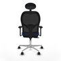 PIQUERAS Y CRESPO Silla de oficina Jorquera Azul/Negro con mecanismo Sincro/Traslack