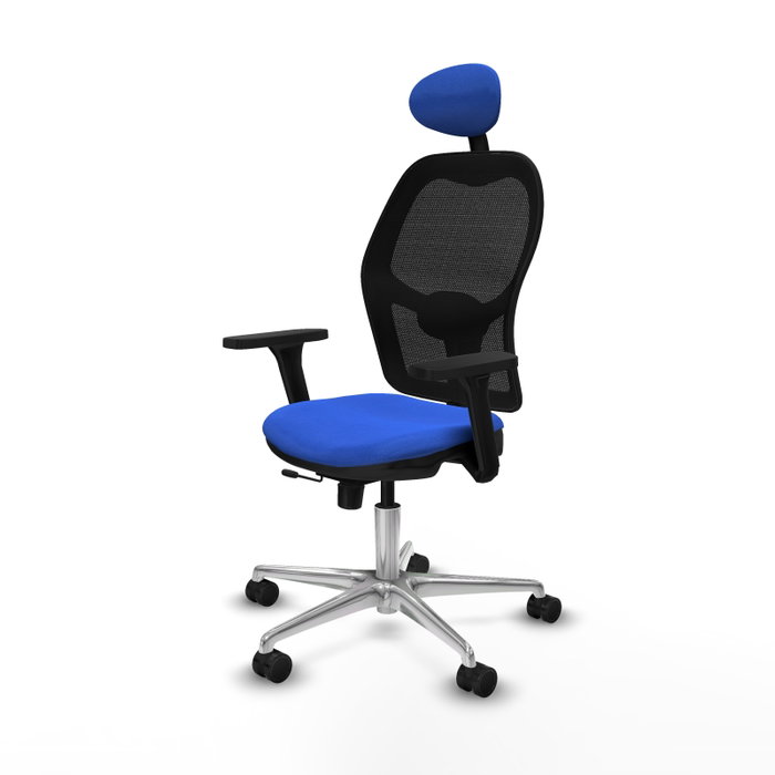 PIQUERAS Y CRESPO Silla de oficina Jorquera Azul/Negro con mecanismo Sincro/Traslack