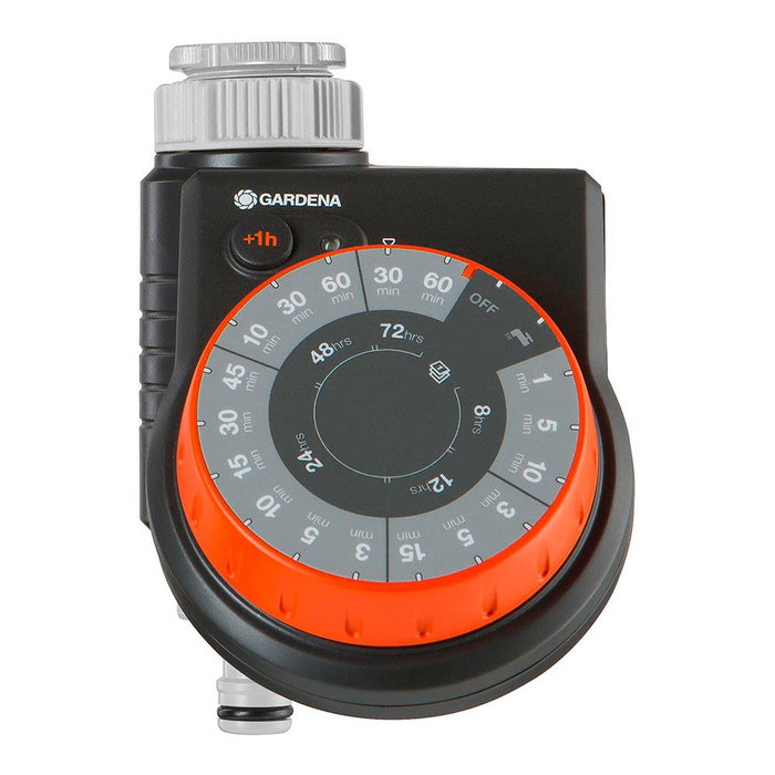 Gardena Programador de Riego Analógico Easy con 17 Programas Preestablecidos y Función Manual, Gris/Naranja Gardena Programador de Riego Analógico Easy con 17 Programas Preestablecidos y Función Manual, Gris/Naranja
