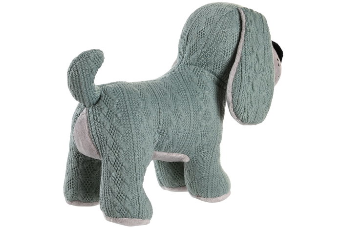 DKD Home Decor Peluche perro hecho a mano Poliester Verde Menta Rosa para niños 20 x 25 x 20 cm (12 Unidades)