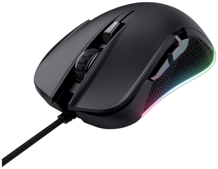 Trust GXT 922 YBAR Ratón Gaming RGB 7200 DPI