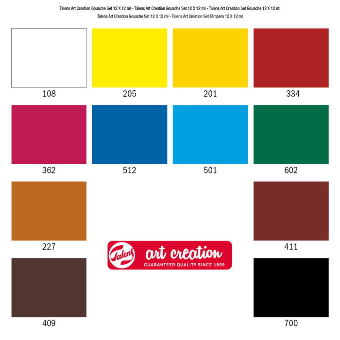 Talens Art Creation Set de Témperas de 12 Tubos de 12 ml Talens Art Creation Set de Témperas de 12 Tubos de 12 ml