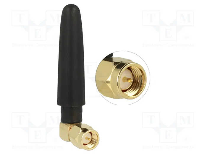 DeLOCK Antena WLAN 802.11 b/g/n SMA 90° 2 dBi DeLOCK Antena WLAN 802.11 b/g/n SMA 90° 2 dBi