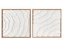 Giftdecor Cuadro Lienzo Marco Natural Raya Surtidos 35 x 35 cm (Set de 8)