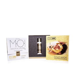 Moi GM24K Estuche 7 Piezas Mascarilla Facial con Láminas de Oro Puro de 24 Quilates para Rejuvenecimiento y Efecto Lifting
