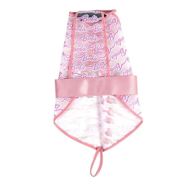 Barbie Impermeable Ajustable para Perro Talla S Color Rosa