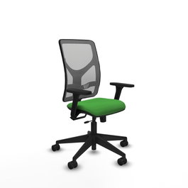 PIQUERAS Y CRESPO Silla de oficina Motilla con mecanismo Sincro/Traslack Verde y Gris
