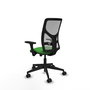 PIQUERAS Y CRESPO Silla de oficina Motilla con mecanismo Sincro/Traslack Verde y Gris