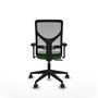 PIQUERAS Y CRESPO Silla de oficina Motilla con mecanismo Sincro/Traslack Verde y Gris