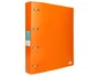 Liderpapel Carpeta 4 Anillas 40 mm Polipropileno DIN A4 Naranja Fluor Opaco