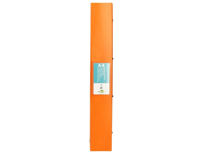 Liderpapel Carpeta 4 Anillas 40 mm Polipropileno DIN A4 Naranja Fluor Opaco