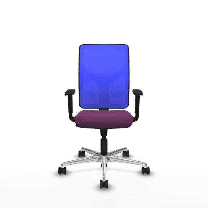 PIQUERAS Y CRESPO Silla de oficina Motilla con mecanismo Sincro, Morado y Azul
