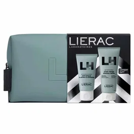 Lierac Homme Set de Gel Hidratante 50 ml, Gel de Ducha 200 ml y Neceser
