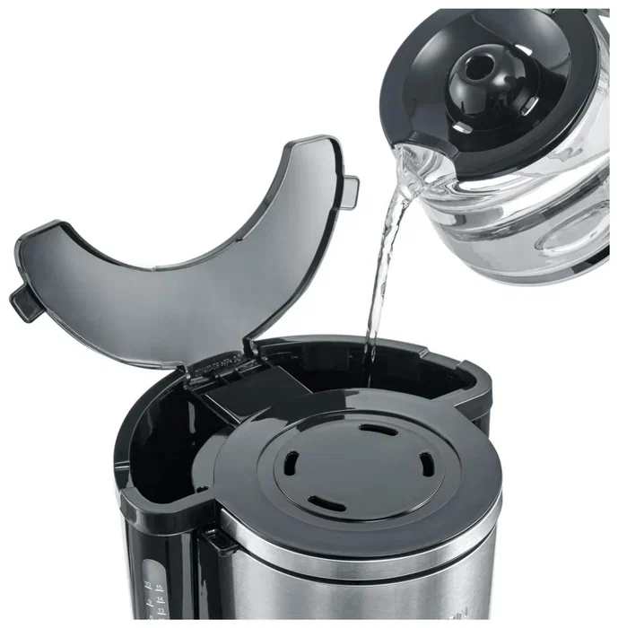 Severin KA 4823 Cafetera Express de Goteo, 1000W, 1.25L, Jarra Térmica, Srebrno-Czarny