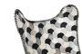 DKD Home Decor Sillón Colonial Marrón Blanco Piel Hierro 70x70x90 cm