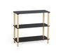 Inde Estantería Madera Rectangular 3 Niveles Negra 9.56 kg