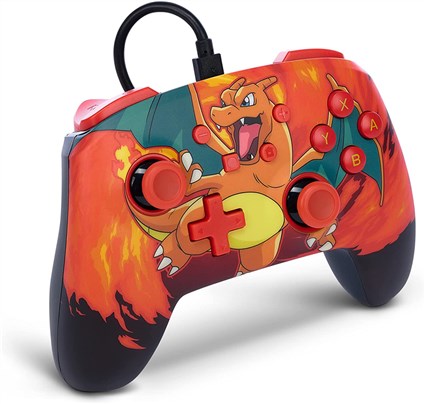 Power A Mando con Cable Nintendo Switch NSGP0040-02 Charizard Vortex, Diseño Mejorado y Botones Asignables, Compatible con Switch y Switch OLED Power A Mando con Cable Nintendo Switch NSGP0040-02 Charizard Vortex, Diseño Mejorado y Botones Asignables, Compatible con Switch y Switch OLED