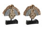 DKD Home Decor Figura Resina y Yute Monje Surtido de 2 Colores