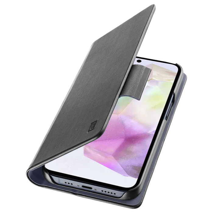 Cellularline Funda Libro con Cierre Magnético y Bolsillo para Tarjetas para Samsung Galaxy A36 5G/A56 5G, Negro, Folio, Imitación Piel