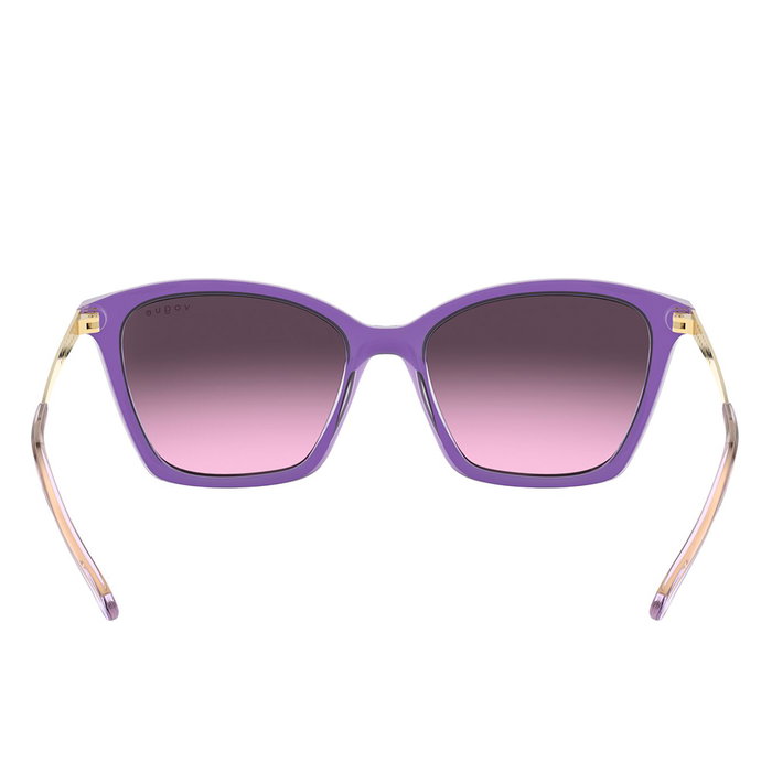 Vogue Eyewear VO5333S 284890 Gafas de Sol de Mujer Cat Eye, Montura Plástica Violeta con Cristales Violet Gradient Grey, 54 mm