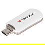 Verbatim Plectra White USB-C Flash Drive 256GB, USB 3.2 Gen 1, 100 MB/s Lectura, Blanco