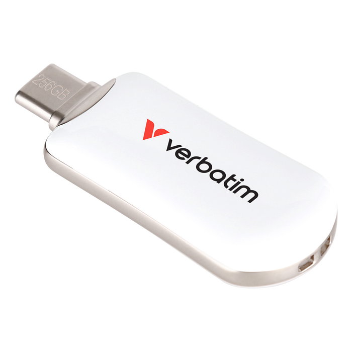 Verbatim Plectra White USB-C Flash Drive 256GB, USB 3.2 Gen 1, 100 MB/s Lectura, Blanco Verbatim Plectra White USB-C Flash Drive 256GB, USB 3.2 Gen 1, 100 MB/s Lectura, Blanco