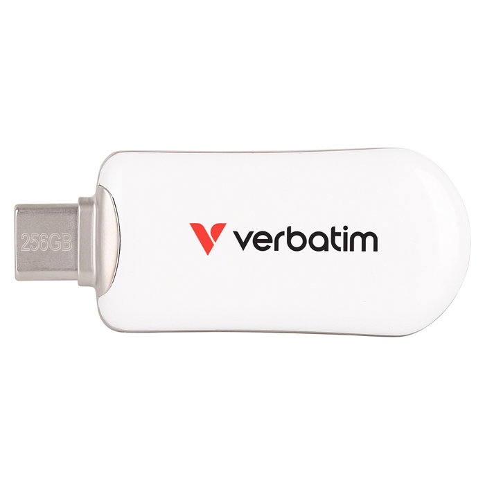 Verbatim Plectra White USB-C Flash Drive 256GB, USB 3.2 Gen 1, 100 MB/s Lectura, Blanco Verbatim Plectra White USB-C Flash Drive 256GB, USB 3.2 Gen 1, 100 MB/s Lectura, Blanco