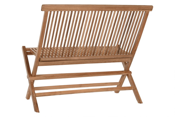 DKD Home Decor Banco Terraza y Jardín Marron Teca Plegable 45 x 90 x 100 cm