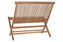 DKD Home Decor Banco Terraza y Jardín Marron Teca Plegable 45 x 90 x 100 cm