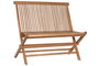 DKD Home Decor Banco Terraza y Jardín Marron Teca Plegable 45 x 90 x 100 cm