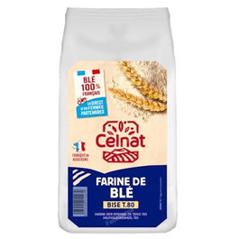 CELNAT Harina de Trigo Semi Integral T80 BIO 1Kg