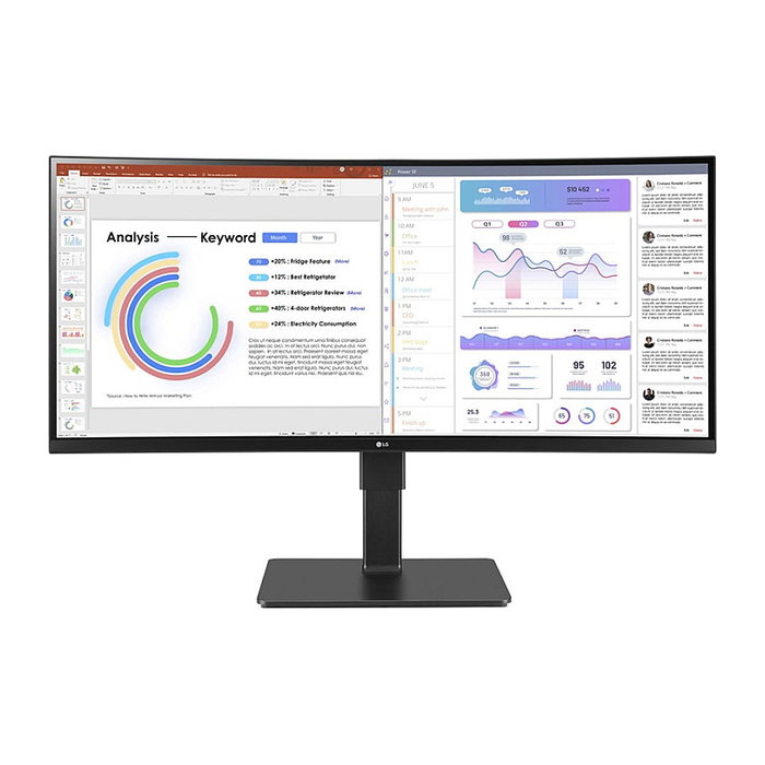 LG 34BQ77QC Monitor 34" UWQHD (3440x1440) IPS 21:9 5ms HDMI USB-C HDR10 Negro LG 34BQ77QC Monitor 34" UWQHD (3440x1440) IPS 21:9 5ms HDMI USB-C HDR10 Negro