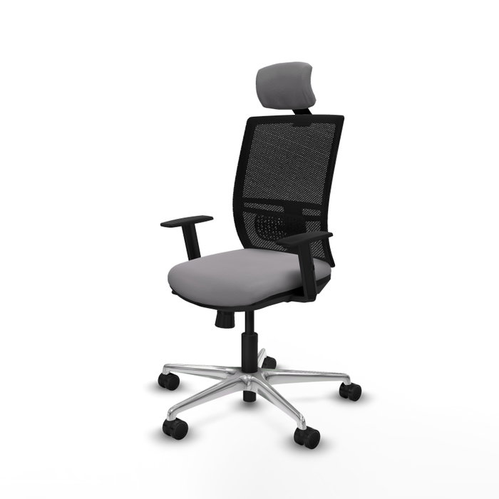 PIQUERAS Y CRESPO Silla de oficina Yunquera con mecanismo Sincro/Traslack, Gris y Negro PIQUERAS Y CRESPO Silla de oficina Yunquera con mecanismo Sincro/Traslack, Gris y Negro