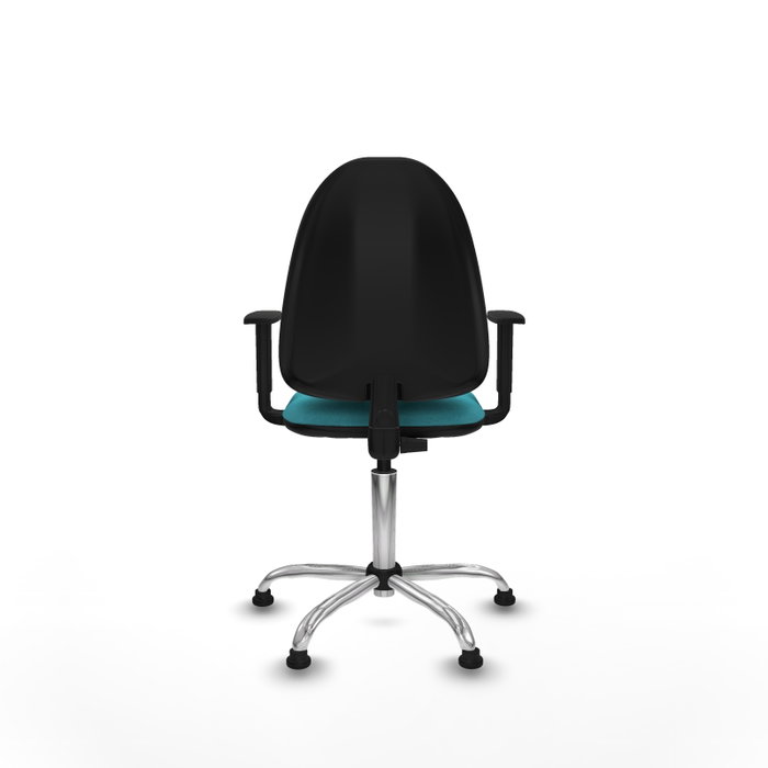 PIQUERAS Y CRESPO Silla de oficina Aýna Turquesa con Brazos 1D y Base Cromada