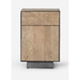 DKD Home Decor Mesita de Noche de Mango y Metal Natural y Negro