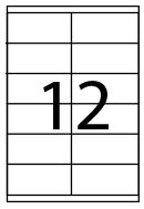 FABRISA 15316 Caja 100 Hojas Etiquetas Adhesivas Blancas 105x48 mm ILC para Láser, Inkjet y Copiadora