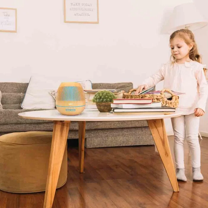 Grunkel Humidificador de Vapor NATURE ESSENCE ESN-400M, 400ml (0.4L), Difusor de Aromas, Luz LED Multicolor, Apagado Automático, 400W, Color Madera