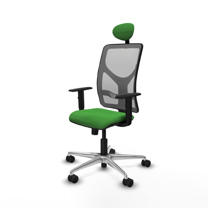PIQUERAS Y CRESPO Silla de oficina Motilla con mecanismo Sincro, Verde y Gris PIQUERAS Y CRESPO Silla de oficina Motilla con mecanismo Sincro, Verde y Gris