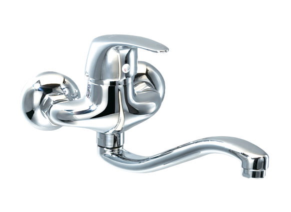 R.SOLER Grifo Monomando Vulcanizado para Fregadero de Pared con Giro R.SOLER Grifo Monomando Vulcanizado para Fregadero de Pared con Giro